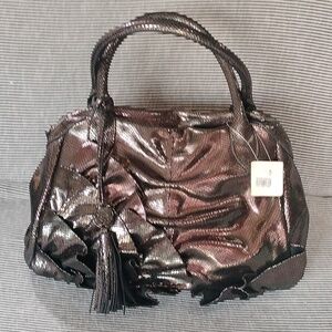 NWT Vince Camuto rainbow snake skin leather shoulder bag.